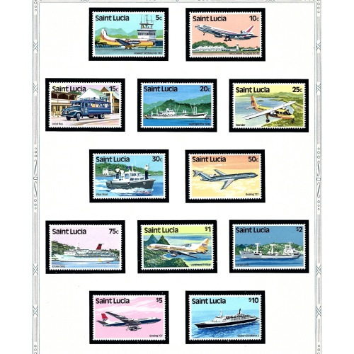 St Lucia 504-15 MNH 1980 Aircraft and Seacraft  (KA)