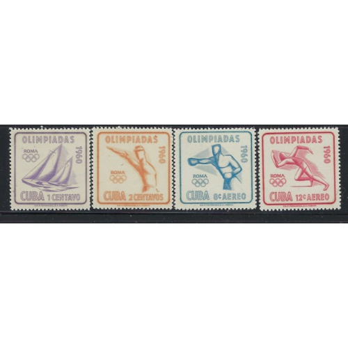 Cuba 656-46; C212-13 MNH 1960 Olympics (fe8216)