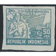 Indonesia 1L44 Issued without gum 1948 issue (ak5374)