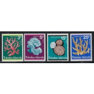 Tokelau 37-40 MNH 1973 Corals (ap9482)