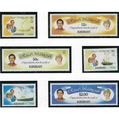 Kiribati 373-78 MNH 1981 Prince Charles Wedding (ak3746)