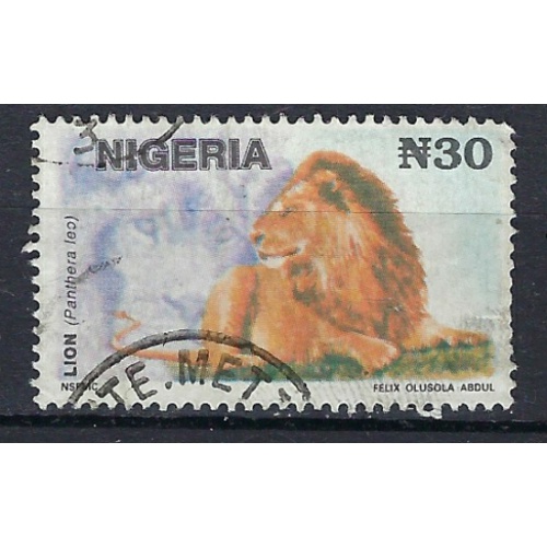 Nigeria 615E Used 1992 Lion (ak1762)