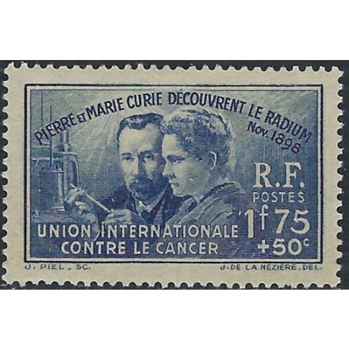 France B76 MH 1938 Curie issue (ak4363)