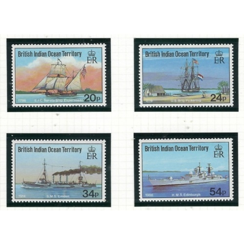 B.I.O.T. 115-18 MNH 1991 Ships (fe4579)