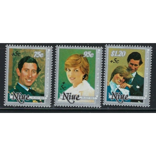 Niue B52-54 MNH 1981 Prince Charles wedding to Princess Diana (fe3559)