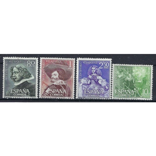 Spain 983-86 MH 1961 Velasquez Paintings (mm1343)