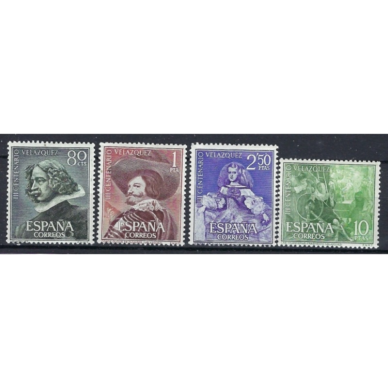Spain 983-86 MH 1961 Velasquez Paintings (mm1343)