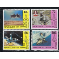 Ivory Coast 585-88 MNH 1981 Space Vehicles (an3041)