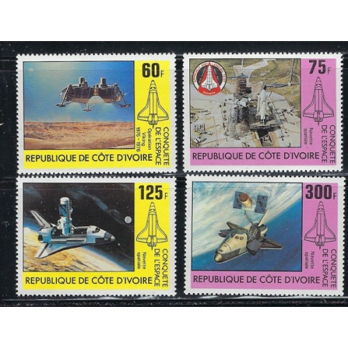 Ivory Coast 585-88 MNH 1981 Space Vehicles (an3041)