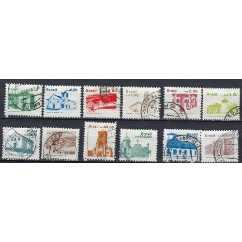 Brazil 2055-2073 Used 1986-88 set only has 12 values; 2057 has no cancel (ak2...