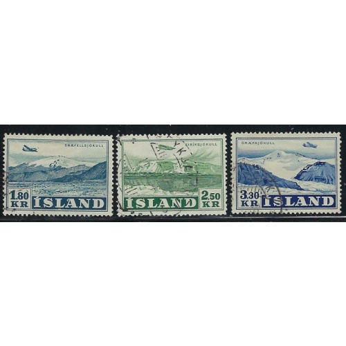 Iceland C27-29 Used 1952 set (an1349)