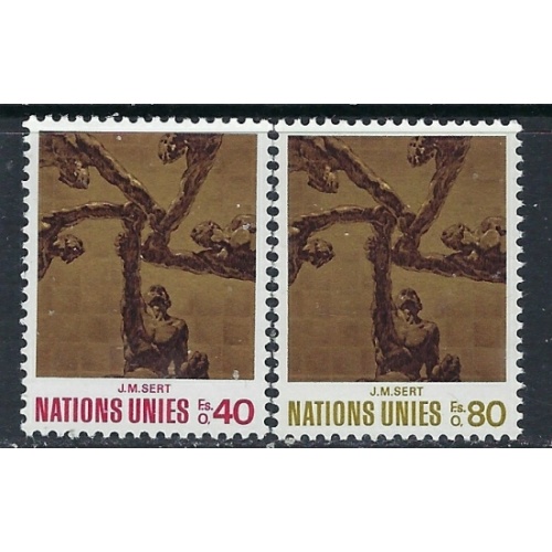 U.N. off in Geneva 28-29 MNH 1972 issue (ak4966)