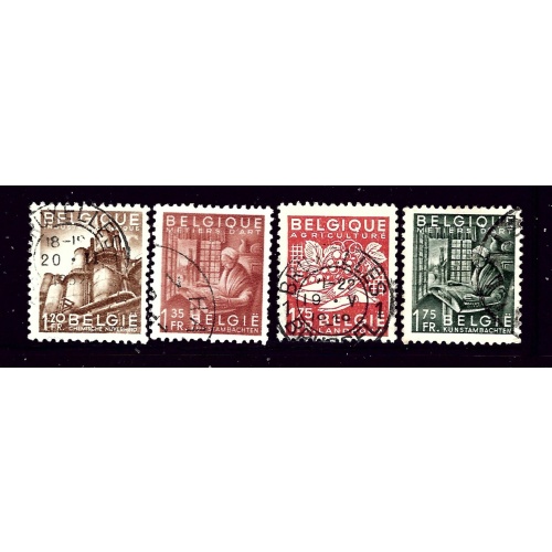 Belgium 375-78 Used 1948 part set