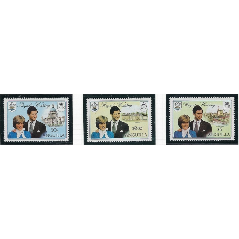Anguilla 444-46 MNH 1981 Prince Charles Wedding (fe8863)