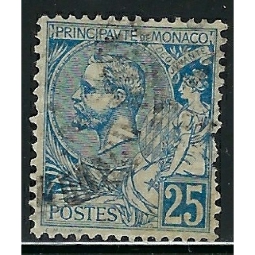 Monaco 21 Used 1901 issue; pulled perfs one side (an3524)
