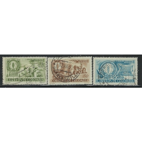 Colombia 670-72 Used 1957 issues (an5760)