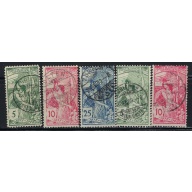 Switzerland 98-102 Used 1900 issues (an4392)