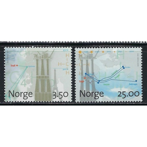 Norway 1124-25 MNH 1996 Offshore Gasfield (an5367)