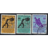 Venezuela 902-04 Used 1966 issues (ak4380)