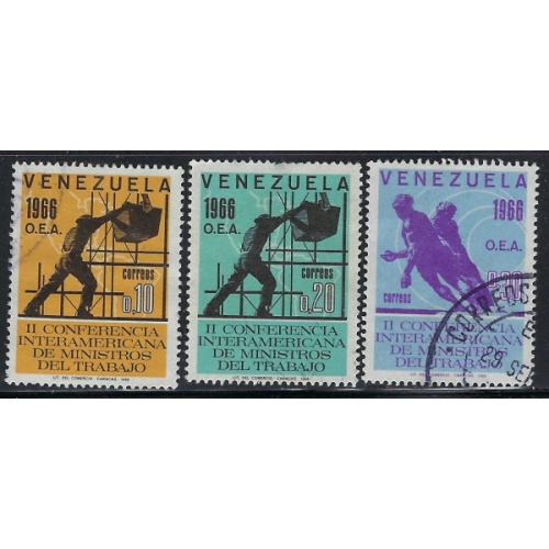 Venezuela 902-04 Used 1966 issues (ak4380)