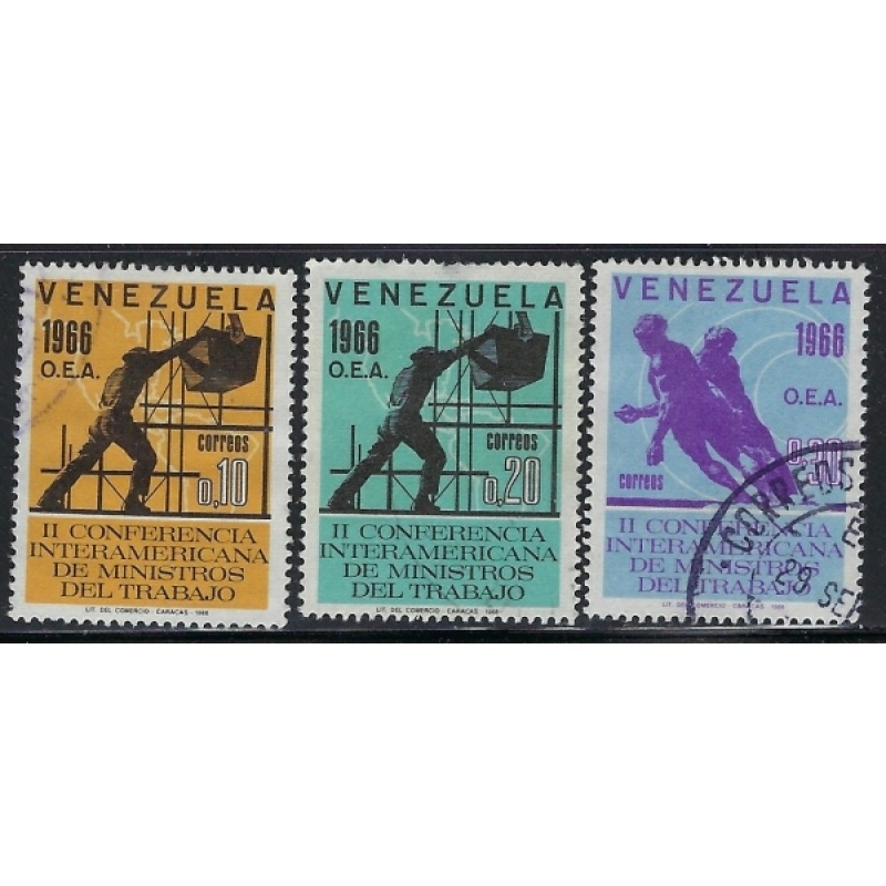 Venezuela 902-04 Used 1966 issues (ak4380)