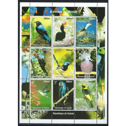 Guinea Yvert 1473-81 MNH 1998 Birds (fe3583)
