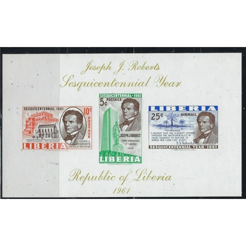 Liberia C134a MNH 1961 souvenir sheet (an2386)