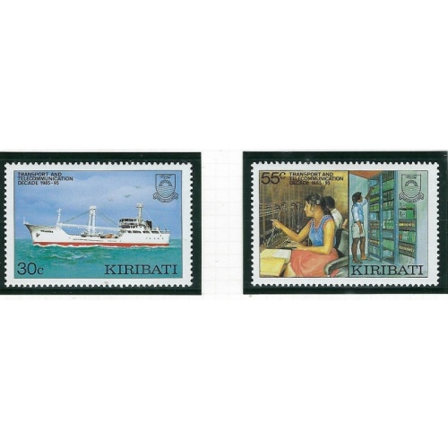 Kiribati 485-86 MNH 1987 Transport and Telecommunications (ak3903)