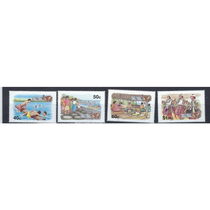 Tuvalu 681-84 MNH 1994 Christmas (ak1188)
