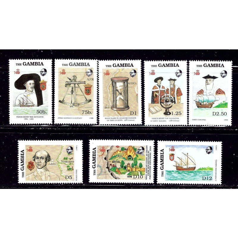 Gambia 788-95 MNH 1988 Discovery of America Anniv    (ap1687)