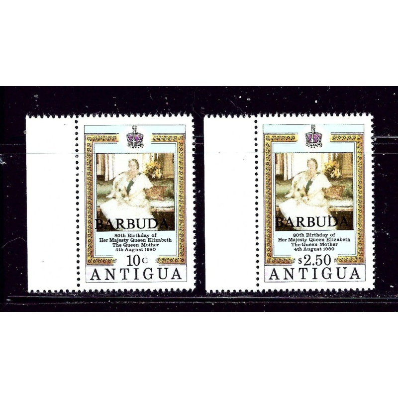 Barbuda 461-62 MNH 1980 Queen Mother Birthday