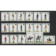 Guernsey 95-110 MNH 1974-78 Military Uniforms (mm1195)