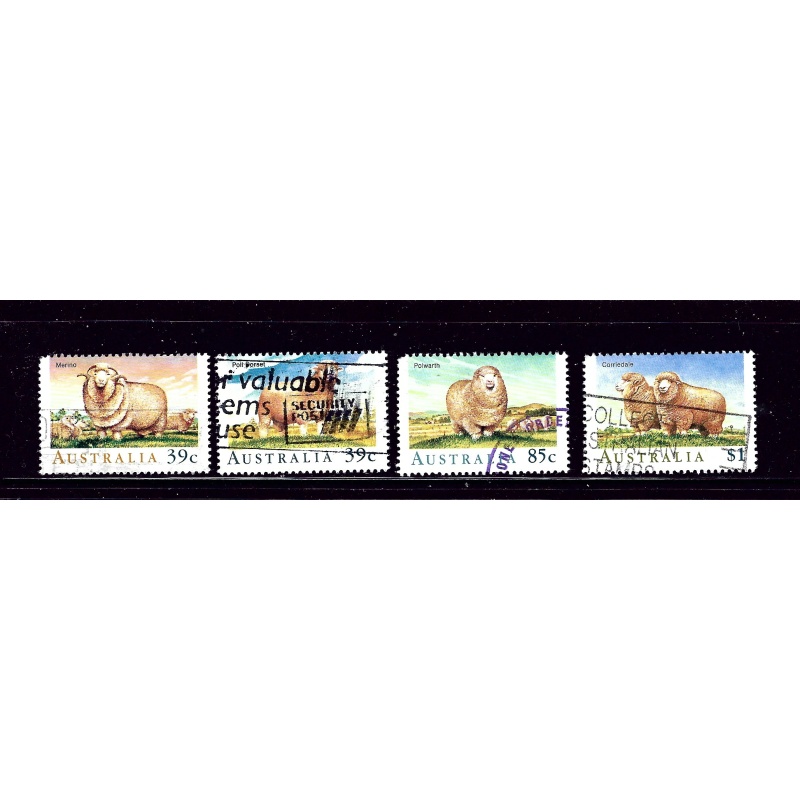 Australia 1136-39 Used 1989 set short corner perf
