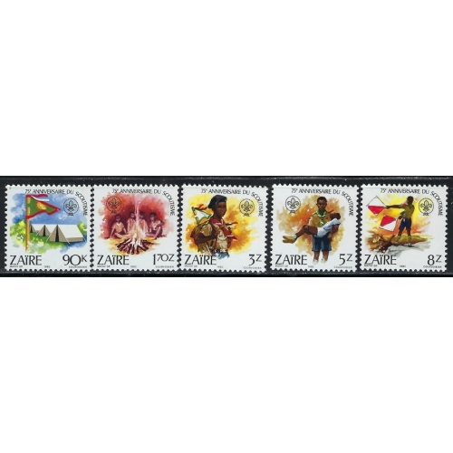Zaire 1085-89 MNH 1982 Scouting (an4732)