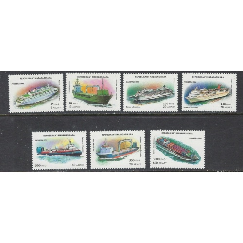 Malagasy 1248-54 MNH 1974 Ships (ap8653)