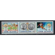 Cook Is 1039 MNH 1990 Olympics strip of 3 (fe4014)