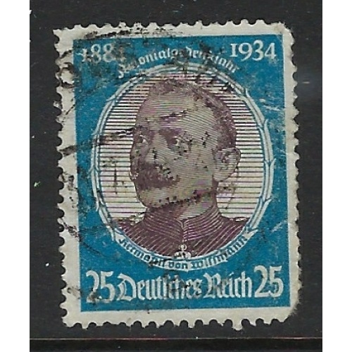 Germany 435 Used 1934 issue / rounded corner perf (fe4255)