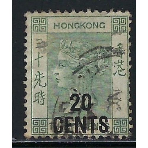Hong Kong 52 Used 1891 surcharge (fe1037)