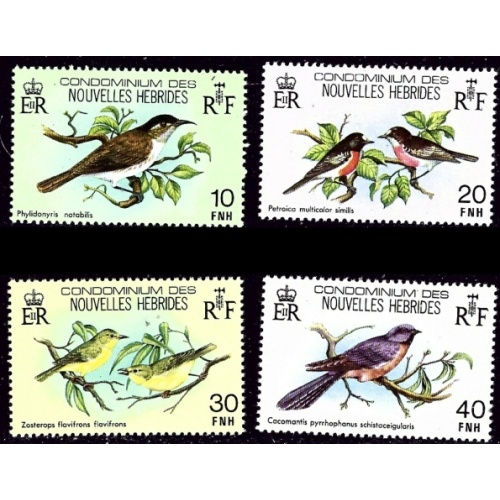 French New Hebrides 296-99 MNH 1980 Birds (an6921)