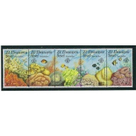 Zil Elwannyen Sesel 121 MNH 1986 Coral strip of 5 (ap9731)