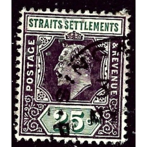 Straits Settlements 117 Used 1904 issue  Perfin    (ap3206)