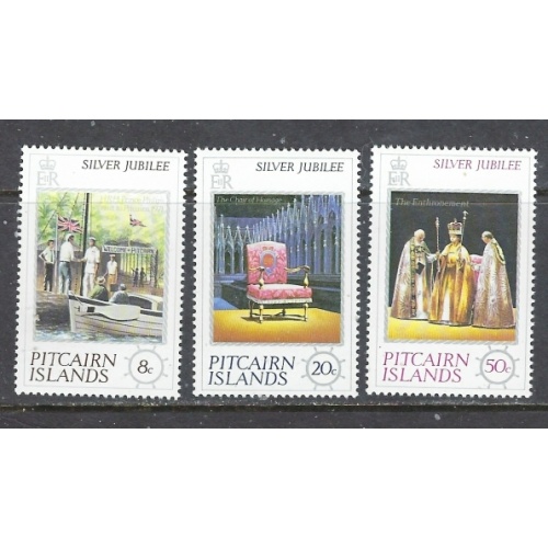 Pitcairn Is 160-62 MNH 1977 QEII Silver Jubilee (ap8780)