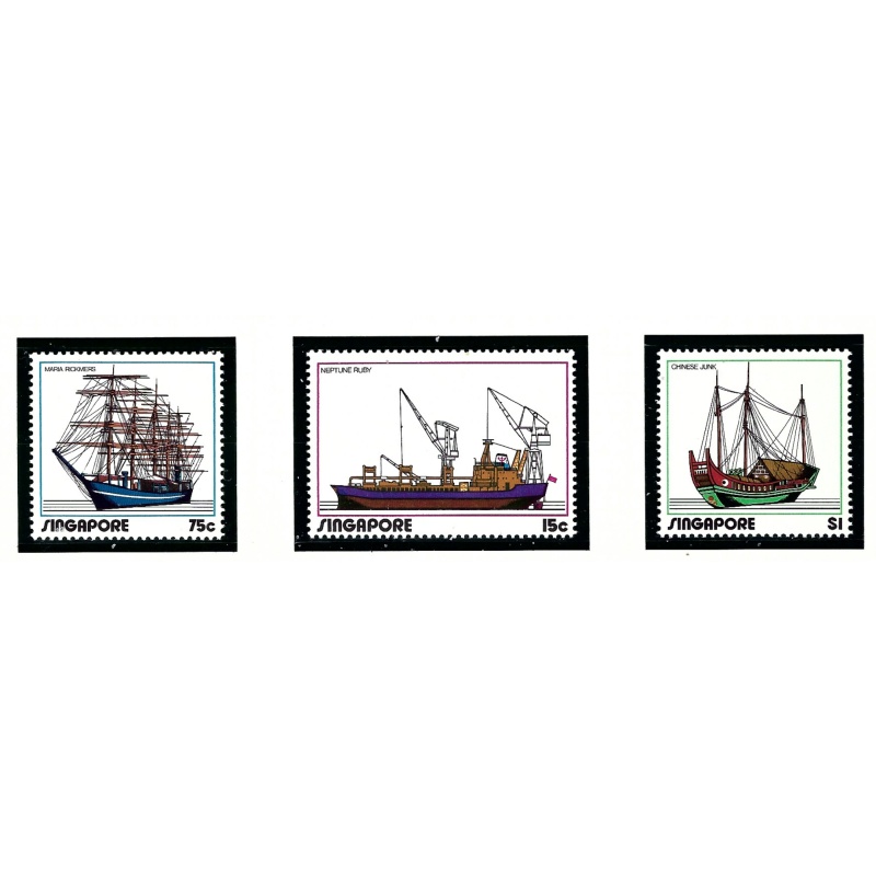 Singapore 164-66 MNH 1972 Ships