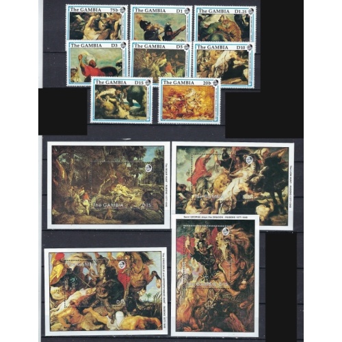 Gambia 1046-57 MNH 1990 Rubens Paintings (ak1670)