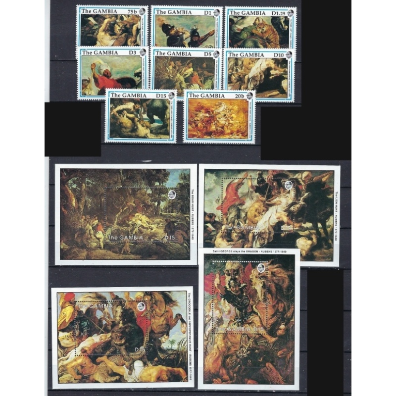 Gambia 1046-57 MNH 1990 Rubens Paintings (ak1670)