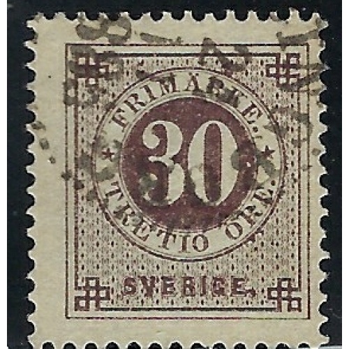 Sweden 35 Used 1877 issue (fe9398)