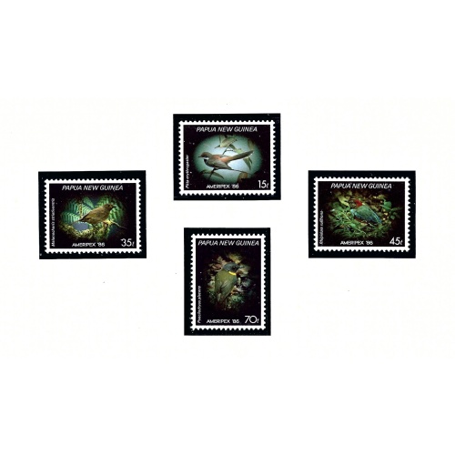 Papua New Guinea 645-48 MNH 1986 Ameripex (Birds)