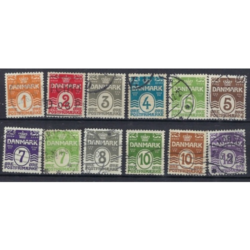 Denmark 85-96 Used 1919-30 set (ak1028)