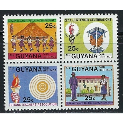Guyana 825a MNH 1984 block of 4 (an4506)