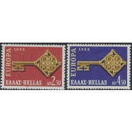 Greece 916-17 MH 1968 Europa (ak6608)